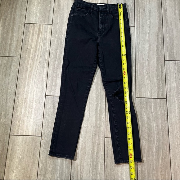 Abercrombie & Fitch Black Curve Love High Rise Super Skinny Ankle Jeans 25 Short - Picture 3 of 8